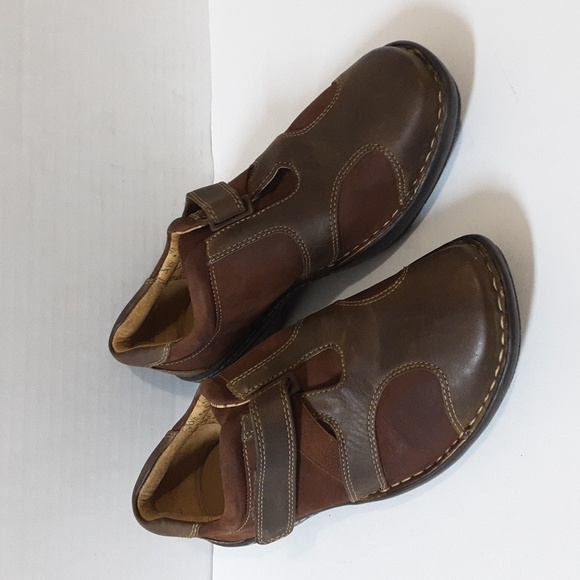 Soft leather Mary Jane shoes moccassin brown women 9M - Picture 11 of 11